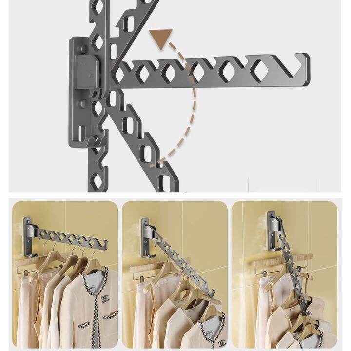 clothes-drying-rack-adjustable-angle-clothes-hanger-wall-mounted-coat-dryer-collapsible-clothing-organizer-large-loading-bearing