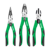 LAOA 6 in 1 Multifunction Long Nose Pliers CR-V Material 8 inch Nippers Electrician Wire Stripper Cutter Cable Terminal Crimper