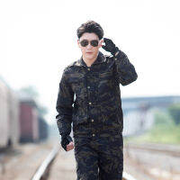 แจ็คเก็ตผู้ชาย+กางเกง Camouflage suit เครื่องแบบฝึกทหาร ชุดฝึกซ้อม เสื้อผ้าทำงาน(ชายและหญิง)