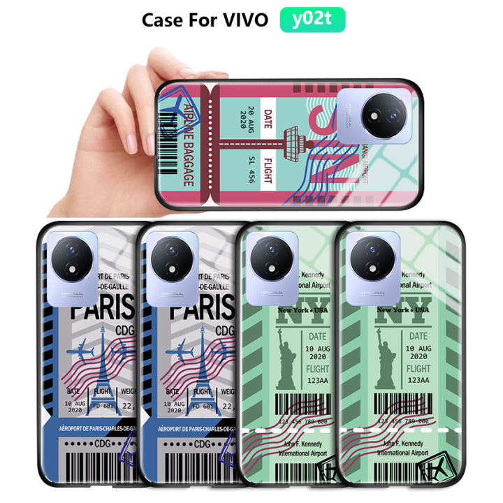 ggk-y02t-vivo-y02a-สุดสร้างสรรค์สำหรับตั๋วเครื่องบินระหว่างประเทศเคสโทรศัพท์ตั๋วเครื่องบินกันกระแทกเคสคลุมทั้งหมดกระจกเทมเปอร์