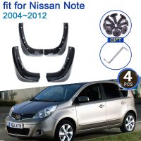 JHTJHNDTGFJHND รถ Mudflap 4X สำหรับ Nissan Note E11 2004 ~ 2012 Mudguards ป้องกัน Fender อุปกรณ์จัดแต่งทรงผมใหม่อัพเกรด Mud Guard Flap Splash