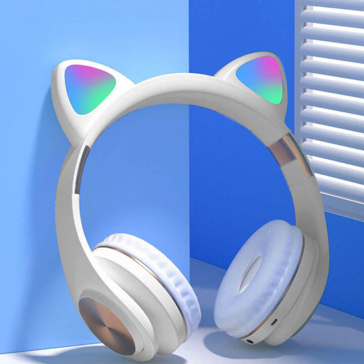 E Led Cat Ear Headset Bluetooth 5.0White Lazada PH