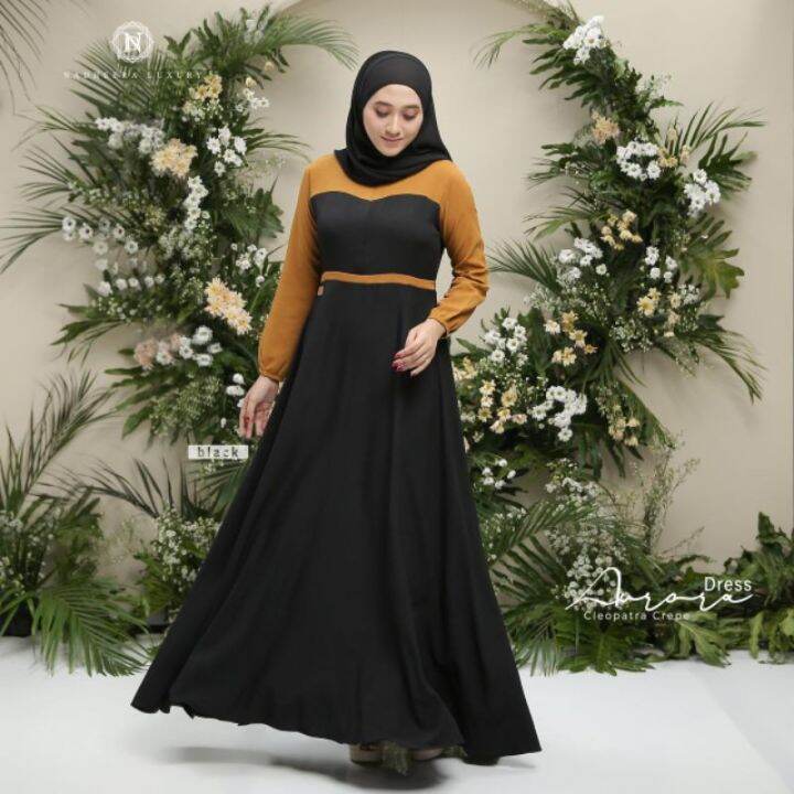 Nadheera Luxury Aurora Dress | Dress Basic Lebaran Mix Warna Gamis Lebaran  | Lazada Indonesia
