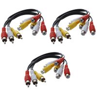 3X New 3 RCA Male Jack to 6 RCA Female Plug Splitter Audio Video AV Adapter Cable