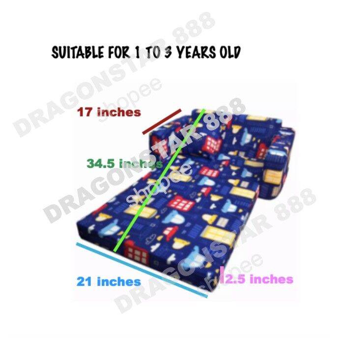 【W7Z5u6DB】Furniture sofa Uratex Kiddie Sit and Sleep Sofa Bed Lazada PH