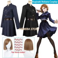 Kugisaki Nobara Cosplay Costume Jujutsu Kaisen Cosplay Costume Anime Uniform Wig Tattoo Stickers Suit Halloween Dresses Women