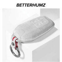 BETTERHUMZ รถกุญแจรีโมท Alcantara ครอบคลุมกรณีสำหรับ Ferrari F430 488 458 F12 Roma 812 F8อัตโนมัติกรณีพวงกุญแจพวงกุญแจอุปกรณ์เสริม