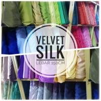 Valencia Silk Velvet Satin Fabric Import - For Sale Meteran - Width 150cm