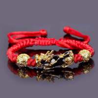 Chinese Style Feng Shui Pi Xiu Bracelet &amp; Bangle New Fashion Lucky Red Rope Weaving Charm Bracelet Bring Wealth Health Jewelry Charms and Charm Bracel