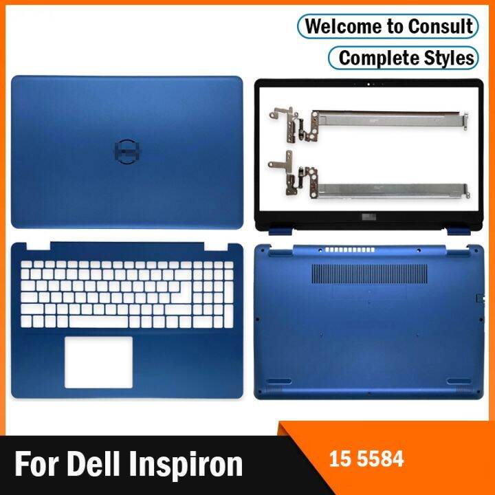 newprodectscoming-new-top-back-cover-for-dell-inspiron-15-5584-lcd-back-cover-front-bezel-hinges-palmrest-bottom-case-laptop-housing-cover-blue