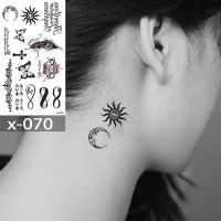 【YF】 Waterproof Temporary Tattoo Sticker Sun Moon Fake Tatto Flash Tatoo Tatouage hand foot arm For Men Women girl