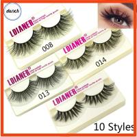 DANCH SKONHED 1 Pair แฮนด์เมด เครื่องมือแต่งหน้าตา Wispies ปุย 3D Faux Mink Hair ต่อขนตา ขนตาปลอม เต็มเล่มหนา