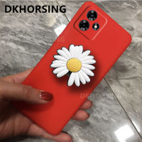 DKHORSING ใหม่เคส Ins สำหรับ Realme C53 2023ซิลิโคนนุ่มเคสโทรศัพท์ผิว REALMEC53รู้สึกปกหลังพร้อมขายึดดอกไม้น่ารัก