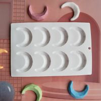 【CW】 8 Holes moon Silicone Mold Moulds Mousse Creams Chocolate Pastry Bakeware Dessert