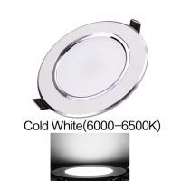 【✲High Quality✲】 zao063669 สปอตไลต์ Led ไฟดาวน์ไลท์ Led 220V 230V 240V 110V โคมไฟแบบฝังกลม3W 5W 7W 9W 12W 15W หลอดไฟ Led ห้องนอนห้องครัวในร่ม (AC 220V 3W)