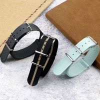 （A New Well Sell ） Premium Ribbed Strap 20mm 22mm Nylon Watchband Replacement Fabric Watch Band Wristband Accessories For Military