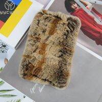 【Miki Xinyuan】2022ใหม่ WinterElastic อบอุ่นนุ่มเร็กซ์ RabbitScarves WomenFur แหวนผ้าพันคอ KnitFur Neckbands