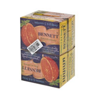 Bennett Soap เบนเนท สบู่ก้อน สูตรซีแอนด์อี สีส้ม 130 กรัม x 4 ก้อน