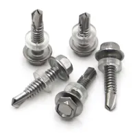 10pcs M5.5 M6.3 410 Stainless Steel Outer Hexagon Self-drilling Screw Tapping Self Drilling screw