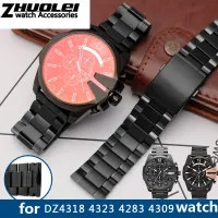 high quality strap For Diesel DZ4318 4323 4283 4309 original style stainless steel watchband male large watch case bracelet 26m Straps