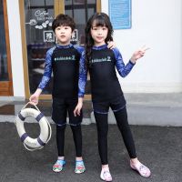 【JH】 Kids Swimsuit 3 Piece Sleeve Rashguard Shirt and Bathing Shorts Leggings Swimwear UV Protection Rash Guards