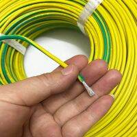 10M Silicone Wire Soft High Temperature Resistant UL3135 14AWG Yellow and Green Two-color Electrostatic Ground Wire Wires Leads Adapters