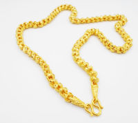 Chain Link 22K 24K Thai Baht Yellow Gold Plated Necklace 24 inch Jewelry 5 Baht