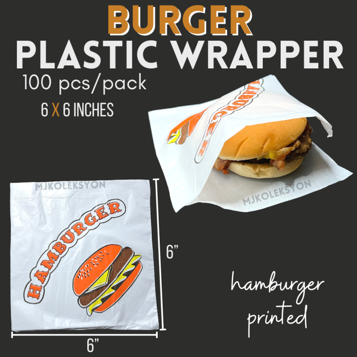 Burger Plastic Wrapper New Design 100pcs | Lazada PH