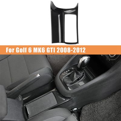Carbon Fiber Car Central Control Water Cup Holder Cover Panel Trim for Golf 6 MK6 2008-2012