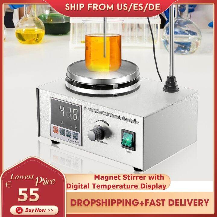 Stirrer Digital Temperature Display Speed Adjusting Hot Plate Home Lab Homebrew Kitchen
