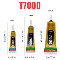 15ML 50ML 110ML T7000 สีดำ Contact โทรศัพท์มือถือแท็บเล็ตซ่อมกาว T-7000 ส่วนประกอบอิเล็กทรอนิกส์กาว Applicator TIP-fgludnfmsf