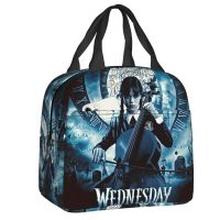 ❏☬◎ Wednesday Addams Thermal Insulated Lunch Bags Women Nevermore Academy Lunch Container for Kids School Children Storage Food Box