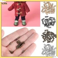 VJDA 20pcs 4สี แฮนด์เมด เสื้ออุปกรณ์ ปุ่มขนาดเล็กพิเศษ DIYทำหัวเข็มขัด ตุ๊กตาเสื้อผ้าเย็บผ้า กระดุมมินิฮอร์น