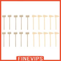 [FinevipsMY] Wooden Mini Hammers for Chocolate,Multi-Purpose Natural Wood Hammer 10Pcs