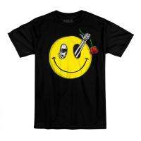 You Lucky To Smile เสื้อยืดพิมพ์กราฟิก Scary Skull Holding Flowers Mens Size S-3XL