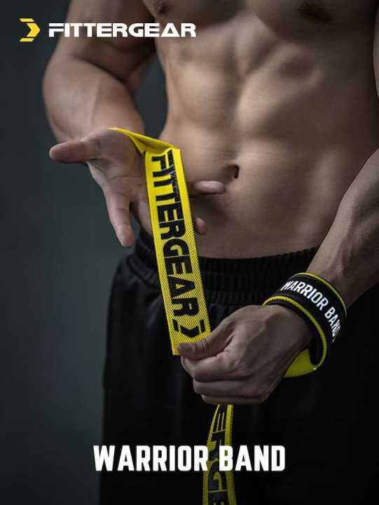 welstore-fittergear-สายรัดข้อมือสำหรับยกน้ำหนัก-warrior-band-ล็อคข้อมือกับอุปกรณ์ฟิตเนสช่วยให้ออกกำลังกายได้อย่างมีประสิทธิภาพ