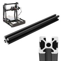 1PC BLACK 2020 European Standard Anodized Aluminum Profile Extrusion 100-550mm Length Linear Rail for CNC 3D Printer Hand Tool Parts Accessories