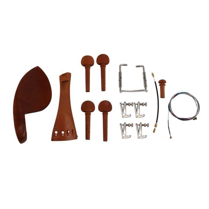 4/4 Violin Parts Accessories Chin Rest Tailpiece Fine Tuner Tuning Peg