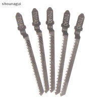 shounagui 5pcs T101AO HCS T-Shank จิ๊กซอว์ใบมีดโค้งตัดเครื่องมือสำหรับเลื่อยพลาสติกไม้