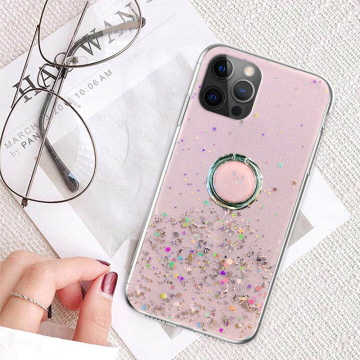 เคสสำหรับ-oppo-a78-4g-โทรศัพท์-a78-nfc-4g-เคสนิ่มแวววาวแหวนวาวท้องฟ้าเต็มไปด้วยดวงดาวระยิบระยับมีขาตั้งฝาปิดมีที่ยึดเคสสำหรับ-oppo-a78เคส5g-4g