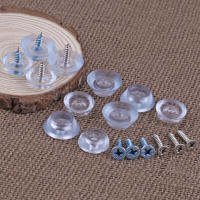 Silicone pad transparent soft feet nail furniture foot nail anti-slip mat soft oak concave gasket With screws17mm 20mm 20PCS