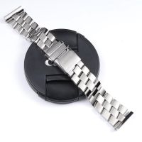 High Quality 24mm Polished Solid Stainless Steel Watchband For Breitling AVENGER A1733 1338 Silver Deployment Clasp Men Logo On