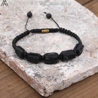 【CW】♙  Nugget Beads Woven Stone Braid Adjustable N0456AMI