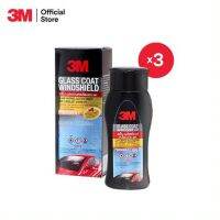 3M ผลิตภัณฑ์เคลือบกระจก ป้องกันหยดนํ้าเกาะ Glass Coater Windshiled ปริมาตรสุทธิ 200 มิลลิลิตร  3 ขวด