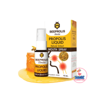 Beeprolis Mouth Spray 15 ml. บีโพรลิส สเมาท์ เปรย์ สารสกัดจากธรรมชาติ เปรย์สำหรับช่องปากและลำคอ (1ขวด/15มล.)