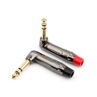 【YF】 6.35 Jack Adapter 90 Degree Angle 6.35mm Plug Stereo 3 Pole Audio Connector 6.5 Speaker Amplifie Microphone Mixer Guitar Cable