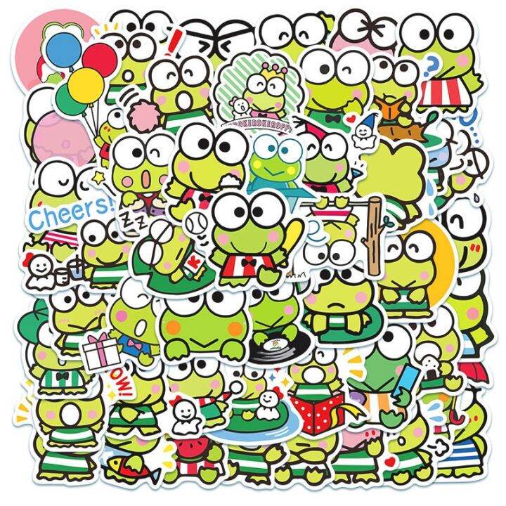 50pcs-new-sanrio-stickers-cartoon-kuromi-my-melody-cute-sticker-pack-toys-for-girls-laptop-skin-kawaii-stickers