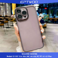 EPTWOO สำหรับ Xiaomi Redmi 12 12C 11A 10A 10C 10 9 9A 9C 9T A1 A2 Plus เคสโทรศัพท์ในตัวกล้องเลนส์เต็มรูปแบบกันกระแทก Crystal Clear โปร่งใส Soft TPU ฝาหลัง XLE-02