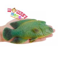 Monkey Toys - โมเดลสัตว์ Humphead Wrasse ปลานกแก้ว เขียว ขนาด 16.30 CM (จากหาดใหญ่)