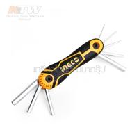 INGCO ประแจหกเหลี่ยม แบบตลับ 2 - 8 มม. (8 ตัวชุด) รุ่นงานหนัก รุ่น HHK14081 ( 8 Pcs Hex Key ) / ตลับกุญแจหกเหลี่ยม BT POWERTOOLS